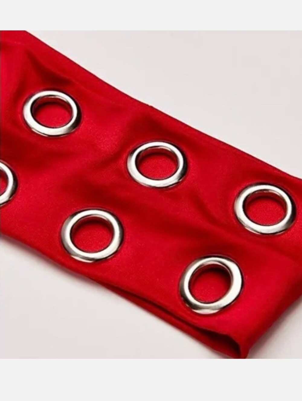 Free people grommet headband. NWT. Red